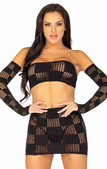 Ego Trip Checkerboard Bandeau Set Ego Trip Checkerboard Bandeau Set