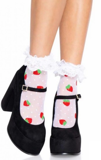 Strawberry Ruffle Anklets Strawberry Ruffle Anklets