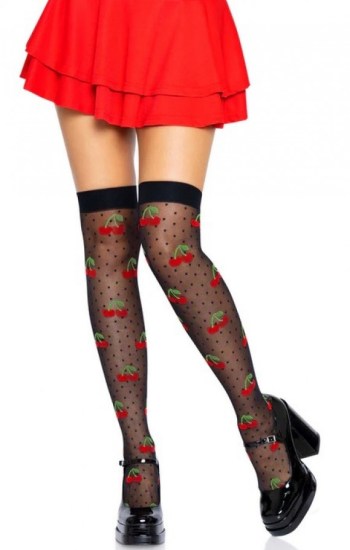 Cherry Dot Thigh Highs Cherry Dot Thigh Highs