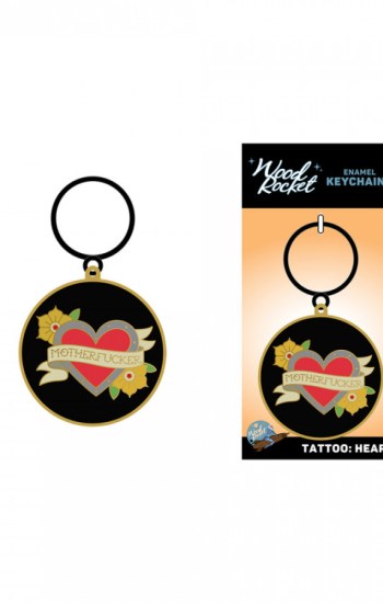 Wood Rocket Motherfucker Heart Keychain Wood Rocket Motherfucker Heart Keychain