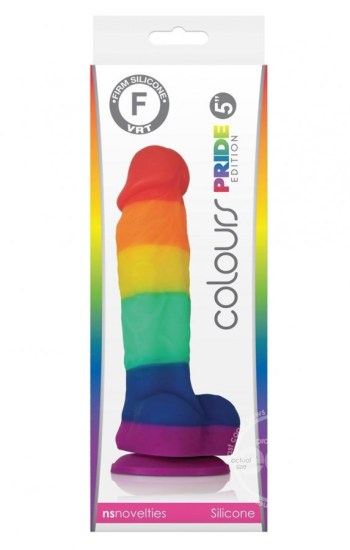 Colours Pride Edition Silicone Dildo 5in – Rainbow Colours Pride Edition Silicone Dildo 5in – Rainbow