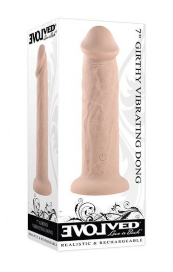 Evolved 7″ Girthy Vibrating Dong – Light Evolved 7″ Girthy Vibrating Dong – Light