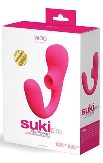 VeDO Suki Plus Rechargeable Dual Sonic Vibe – Foxy Pink VeDO Suki Plus Rechargeable Dual Sonic Vibe – Foxy Pink