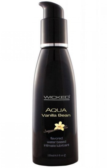 Wicked Sensual Care Aqua Waterbased Lubricant – 4 oz Vanilla Bean Wicked Sensual Care Aqua Waterbased Lubricant – 4 oz Vanilla Bean