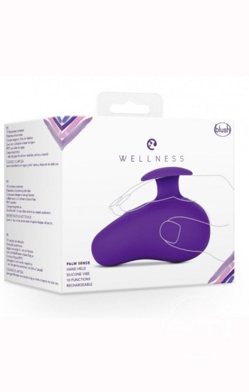 Wellness Palm Sense Rechargeable Silicone Massager – Purple Wellness Palm Sense Rechargeable Silicone Massager – Purple