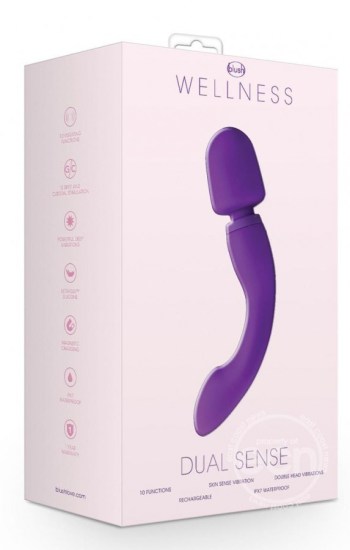 Wellness Dual Sense Rechargeable Silicone Massager – Purple Wellness Dual Sense Rechargeable Silicone Massager – Purple