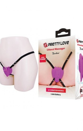Pretty Love Heartbeat Strap On Clitoral Massager – Fuchsia Pretty Love Heartbeat Strap On Clitoral Massager – Fuchsia
