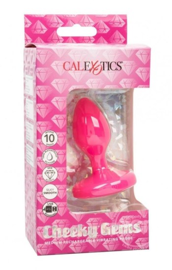 Cheeky Gems Rechargeable Silicone Vibrating Probe – Medium – Pink Cheeky Gems Rechargeable Silicone Vibrating Probe – Medium – Pink