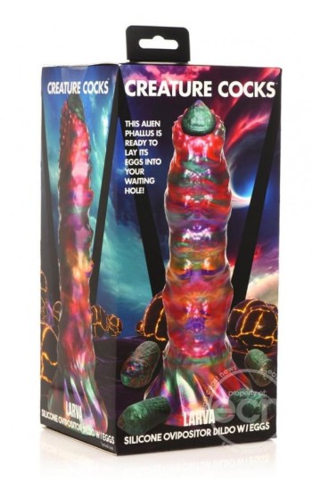 Creature Cocks Larva Silicone Ovipositor Dildo with Eggs – Multicolor Creature Cocks Larva Silicone Ovipositor Dildo with Eggs – Multicolor