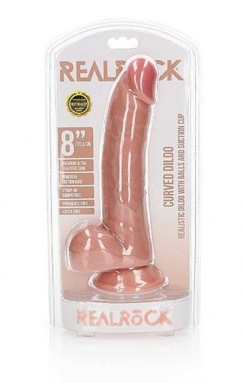 8 ” Cock With Balls – Regular Curved – Vanilla 8 ” Cock With Balls – Regular Curved – Vanilla
