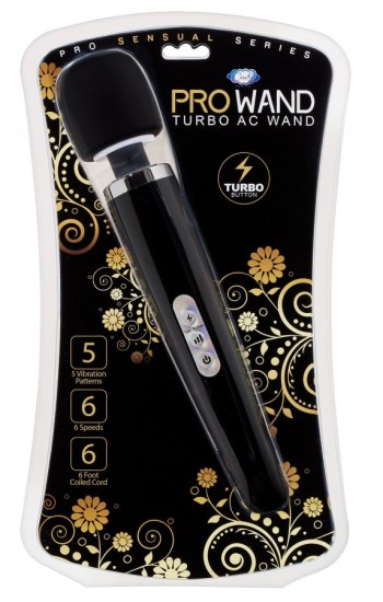 Turbo AC Power Wand Black Pro Sensual Series Turbo AC Power Wand Black Pro Sensual Series