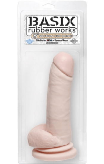 Dong Basix 8in Suction Vanilla Dong Basix 8in Suction Vanilla