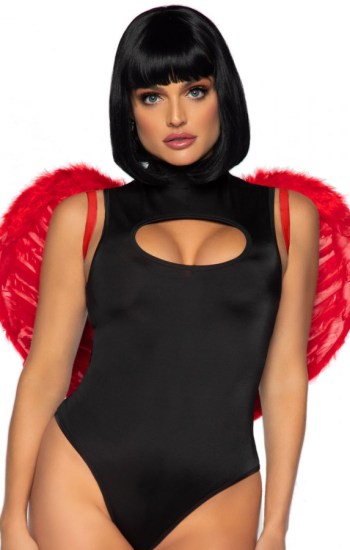 Marabou Trimmed Feather Wings – Red Marabou Trimmed Feather Wings – Red