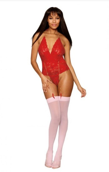 Gartered Lace Teddy Gartered Lace Teddy