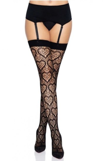 Amore Heart Net Thigh Highs Amore Heart Net Thigh Highs