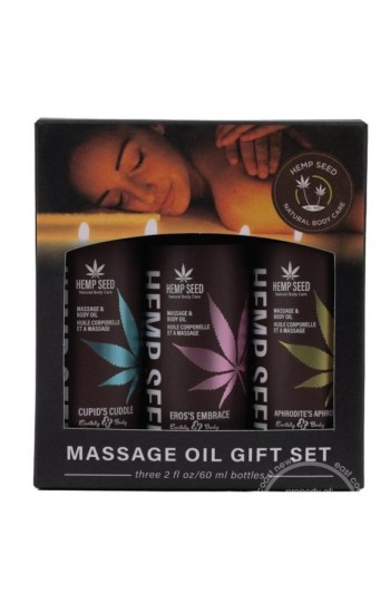 Earthly Body 2024 Valentines Collection Hemp Seed Massage Oil Trio Gift Set Earthly Body 2024 Valentines Collection Hemp Seed Massage Oil Trio Gift Set