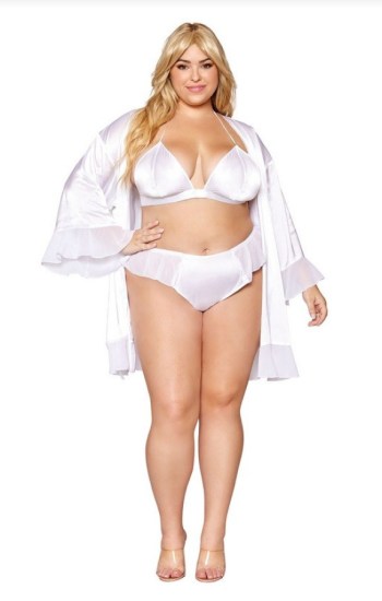 Bra Flutter Panty and Robe Set Bra Flutter Panty and Robe Set