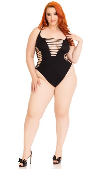 Seamless Shredded Racer Back Thong Bodysuit Seamless Shredded Racer Back Thong Bodysuit