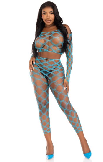 Hardcore Net Crop Top and Footless Tights Hardcore Net Crop Top and Footless Tights