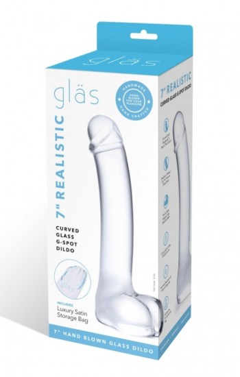 Glas 7in Realistic Curved Glass G-Spot Dildo Glas 7in Realistic Curved Glass G-Spot Dildo