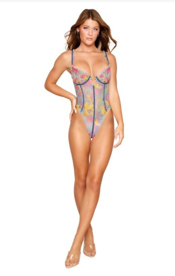 Floral Sheer Teddy Floral Sheer Teddy