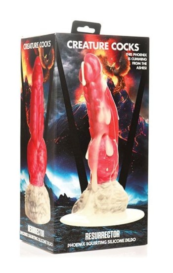 Creature Cocks Resurrector Phoenix Squirting Silicone Dildo – Red/White Creature Cocks Resurrector Phoenix Squirting Silicone Dildo – Red/White