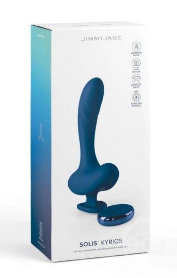 JimmyJane Solis Kyrios Rechargeable Silicone Prostate Massager – Blue JimmyJane Solis Kyrios Rechargeable Silicone Prostate Massager – Blue