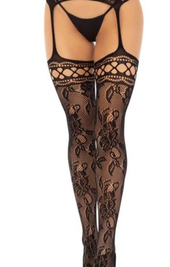 French Rose Garter Belt Stockings French Rose Garter Belt Stockings