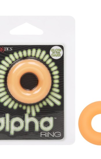 Alpha Glow in the Dark Liquid Silicone Prolong Medium Ring – Orange Alpha Glow in the Dark Liquid Silicone Prolong Medium Ring – Orange