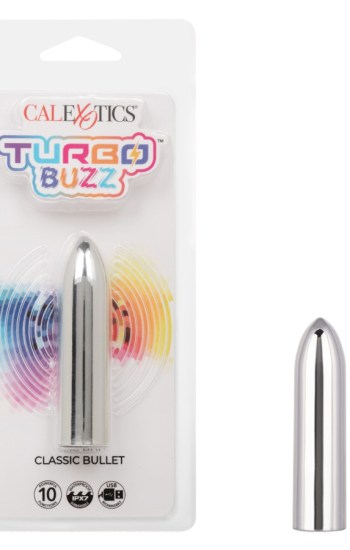 Turbo Buzz Classic Rechargeable Bullet – Silver Turbo Buzz Classic Rechargeable Bullet – Silver