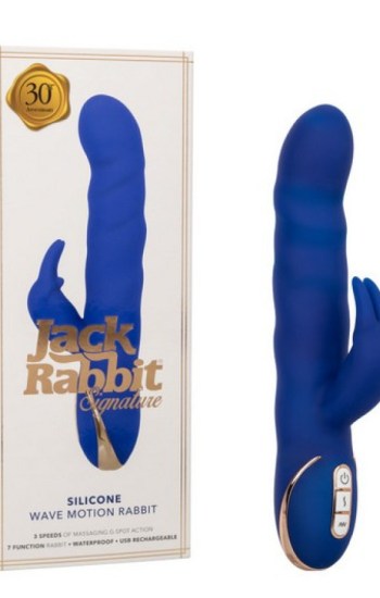 Jack Rabbit Signature Rechargeable Silicone Wave Motion Rabbit Vibrator – Blue Jack Rabbit Signature Rechargeable Silicone Wave Motion Rabbit Vibrator – Blue