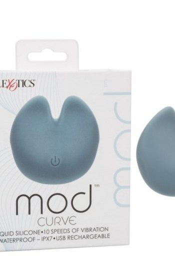 Mod Curve Rechargeable Silicone Vibrator – Blue Mod Curve Rechargeable Silicone Vibrator – Blue