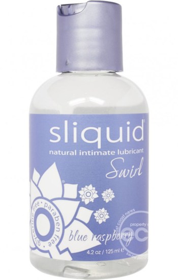 Sliquid Naturals Swirl Water Based Lubricant Blue Raspberry 4.2oz Sliquid Naturals Swirl Water Based Lubricant Blue Raspberry 4.2oz