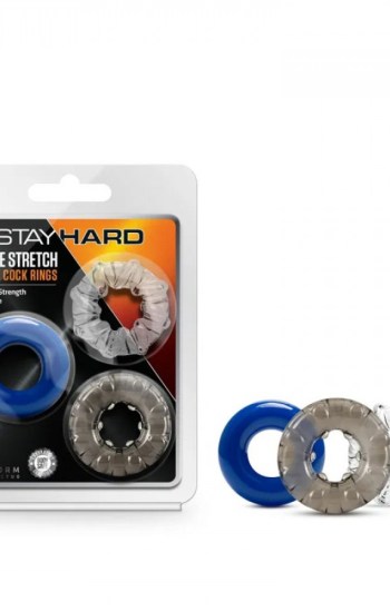 Stay Hard Triple Stretch 3pk Cock Rings Stay Hard Triple Stretch 3pk Cock Rings