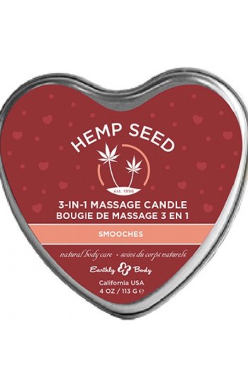 Earthly Body Valentines 2021 3 in 1 Massage Heart Candle 4oz Smooches Earthly Body Valentines 2021 3 in 1 Massage Heart Candle 4oz Smooches