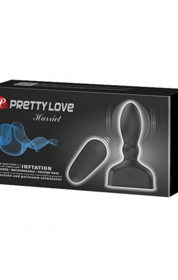 Pretty Love Harriet Inflating Butt Plug Black Pretty Love Harriet Inflating Butt Plug Black