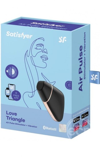 Satisfyer Love Triangle Rechargeable Silicone Clitoral Stimulator Black/Rose Gold Satisfyer Love Triangle Rechargeable Silicone Clitoral Stimulator Black/Rose Gold