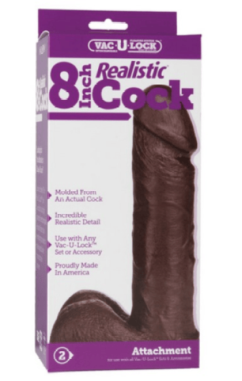 Vac U Loc 8in Realistic Dark Brown Vac U Loc 8in Realistic Dark Brown