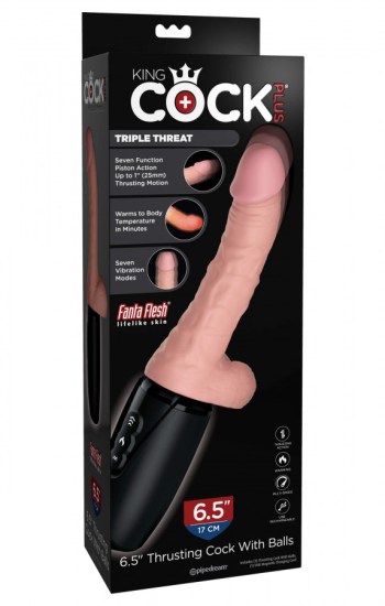 King Cock Plus 6.5″ Thrusting Cock with Balls King Cock Plus 6.5″ Thrusting Cock with Balls