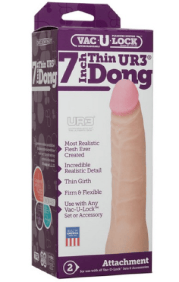 Vac U Lock 7in Thin Ur3 Dong Beige Vac U Lock 7in Thin Ur3 Dong Beige