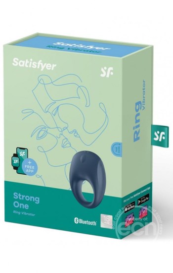 Satisfyer Strong One Rechargeable Silicone Couple’s Ring Blue Satisfyer Strong One Rechargeable Silicone Couple’s Ring Blue