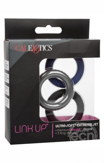 Link Up Ultra Soft Extreme Set Cock Ring Black/Gray Link Up Ultra Soft Extreme Set Cock Ring Black/Gray