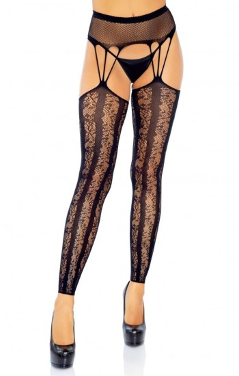 Eva Striped Garter Belt Stockings Eva Striped Garter Belt Stockings