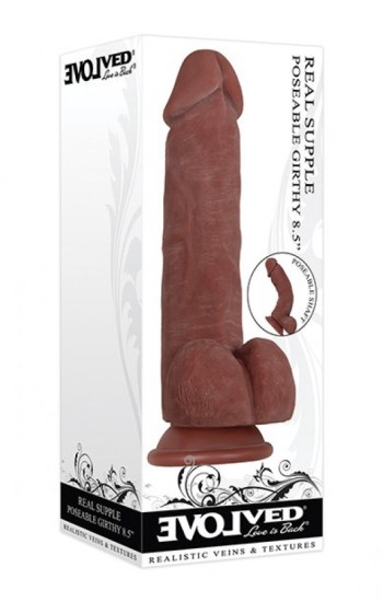 Evolved Real Supple Poseable Girthy Dark 8.5” Evolved Real Supple Poseable Girthy Dark 8.5”