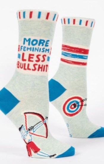 More Feminism Less Bullshit Crew Socks More Feminism Less Bullshit Crew Socks