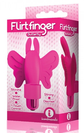 The 9’s Flirt finger Butterfly Finger Vibrator Pink The 9’s Flirt finger Butterfly Finger Vibrator Pink