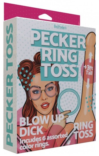 Inflatable Pecker Ring Toss 3′. 6 Assorted Color Rings Included. Inflatable Pecker Ring Toss 3′. 6 Assorted Color Rings Included.