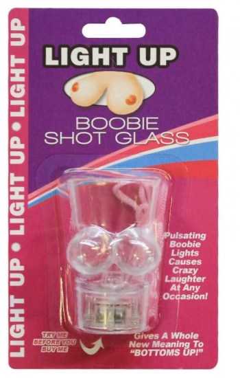 Light Up Boobie Shot Glass With String Light Up Boobie Shot Glass With String