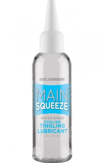 Main Squeeze Cooling Tingling Water Based Lubricant 3.4oz Main Squeeze Cooling Tingling Water Based Lubricant 3.4oz