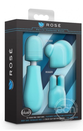 Rose Petite Massage Wand Kit (Set of 3) Blue Rose Petite Massage Wand Kit (Set of 3) Blue